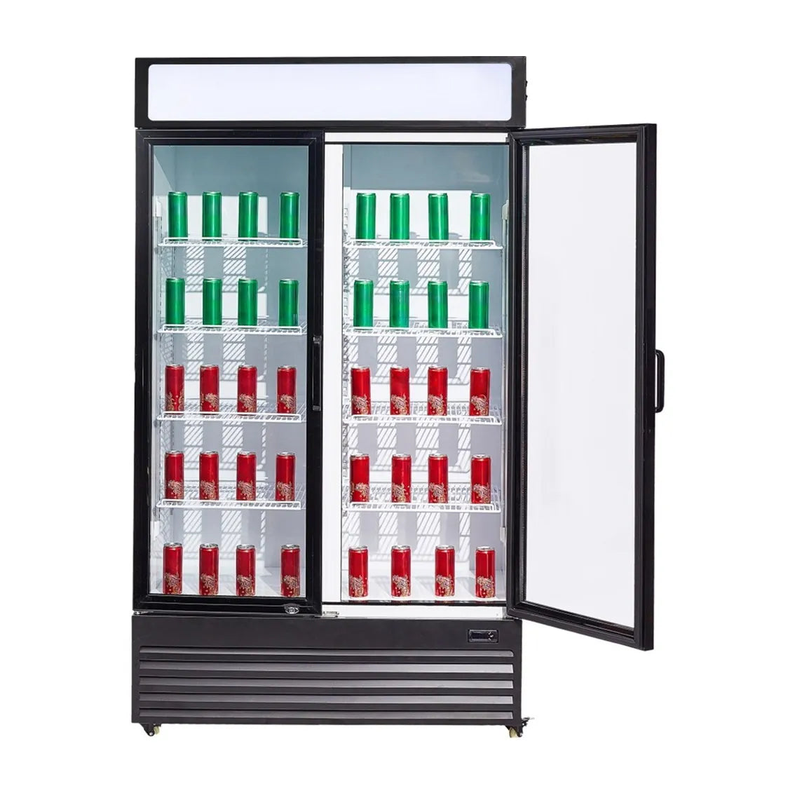 Glastürkühlschrank mit 2 Glastüren