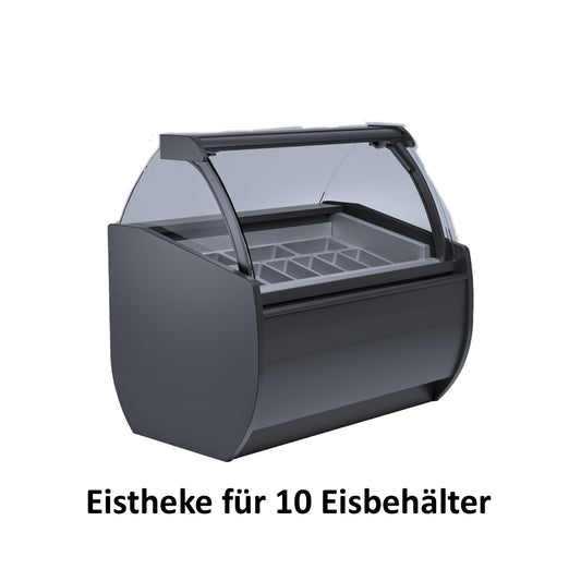 Eistheke für 10 Eisbehälter á 365x165 mm | 1385x930x1300 mm