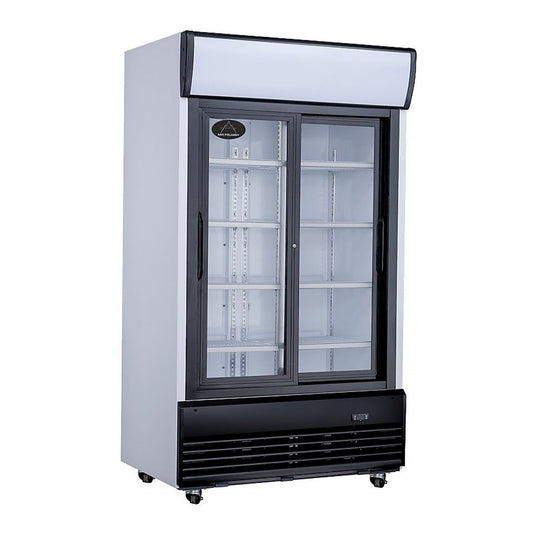 Glaskühlschrank 1000 L 120x73x204 cm, Schiebetüren