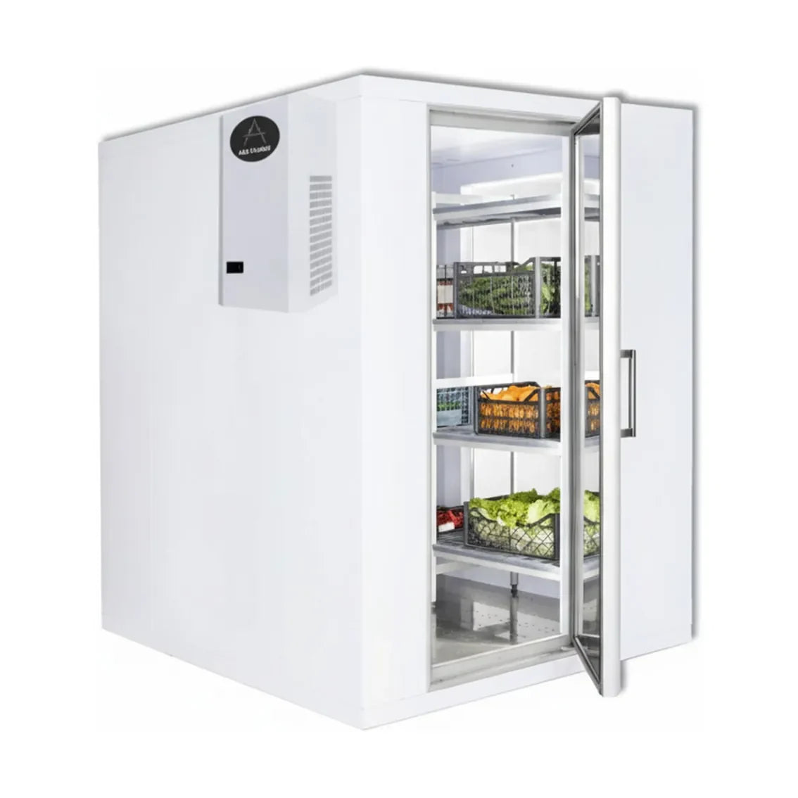 Professionelle modulare Kühlzelle (Kühlraum) als All-inclusive-Komplettpaket für Gastronomie und Gewerbe, ISO 9001 zertifiziert.