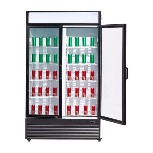 Glastürkühlschrank mit 2 Glastüren