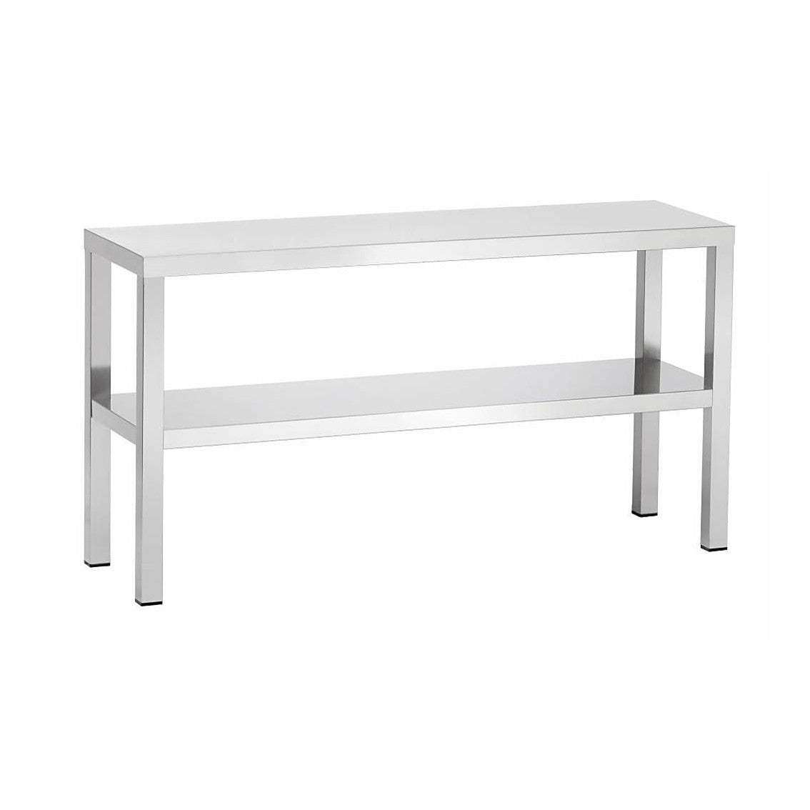 Edelstahl Aufsatzboard 2-Etagen | Bautiefe 400 mm | AISI 304 | 1500x400x600